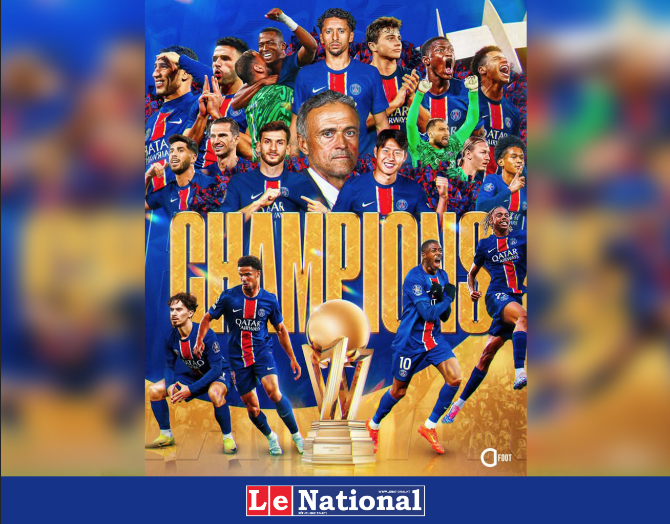 Le PSG, sacré champion, à le regard tourné vers la Ligue des Champions